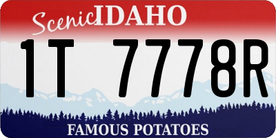 ID license plate 1T7778R