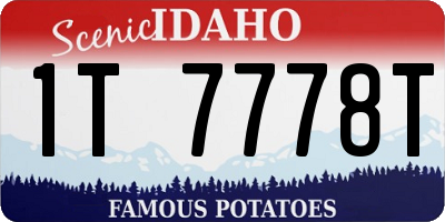 ID license plate 1T7778T