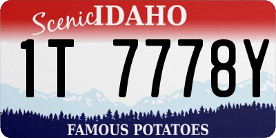 ID license plate 1T7778Y