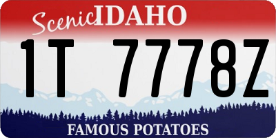 ID license plate 1T7778Z
