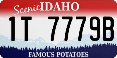 ID license plate 1T7779B