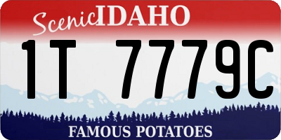 ID license plate 1T7779C