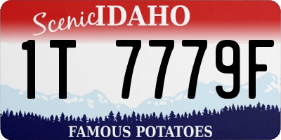 ID license plate 1T7779F