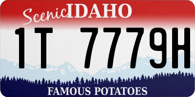 ID license plate 1T7779H