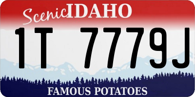 ID license plate 1T7779J