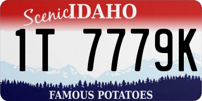 ID license plate 1T7779K