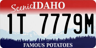 ID license plate 1T7779M