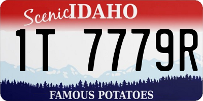 ID license plate 1T7779R