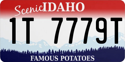 ID license plate 1T7779T
