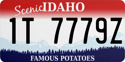 ID license plate 1T7779Z