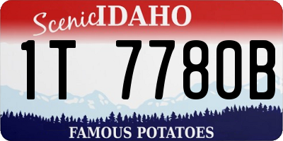 ID license plate 1T7780B