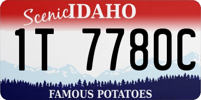 ID license plate 1T7780C