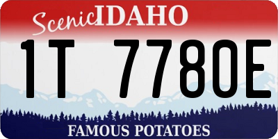 ID license plate 1T7780E