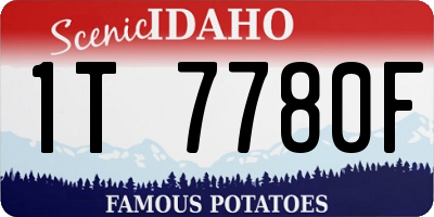 ID license plate 1T7780F