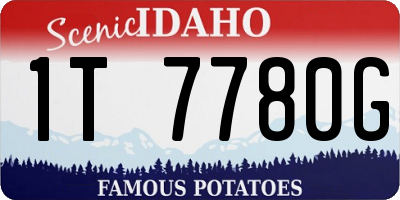 ID license plate 1T7780G