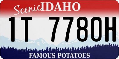 ID license plate 1T7780H