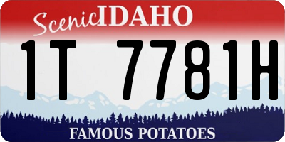 ID license plate 1T7781H