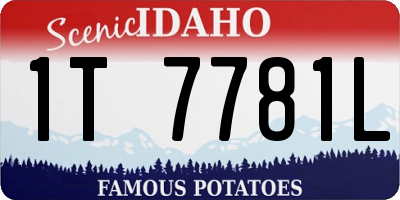ID license plate 1T7781L