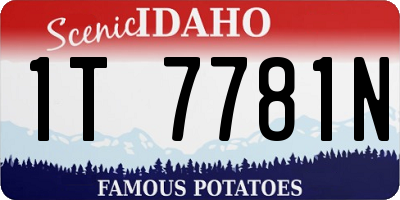 ID license plate 1T7781N