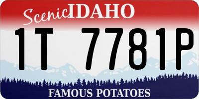 ID license plate 1T7781P