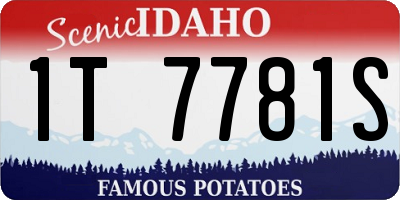 ID license plate 1T7781S
