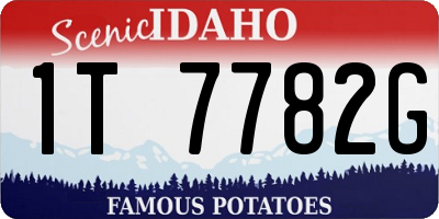 ID license plate 1T7782G