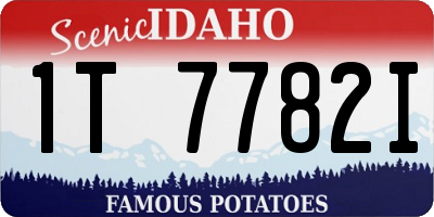 ID license plate 1T7782I
