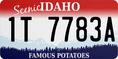 ID license plate 1T7783A