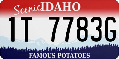 ID license plate 1T7783G