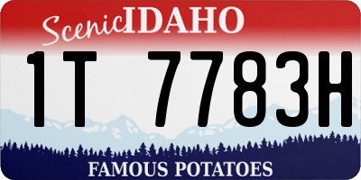 ID license plate 1T7783H