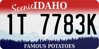 ID license plate 1T7783K