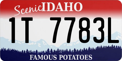 ID license plate 1T7783L