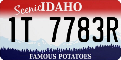 ID license plate 1T7783R