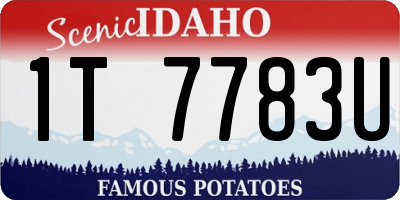 ID license plate 1T7783U