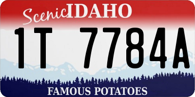 ID license plate 1T7784A