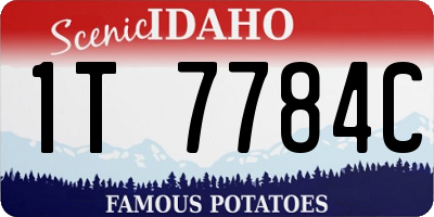 ID license plate 1T7784C