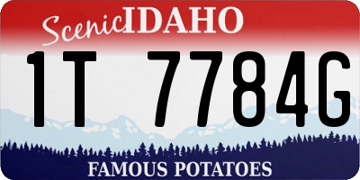 ID license plate 1T7784G