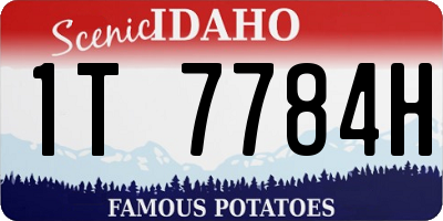 ID license plate 1T7784H