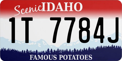 ID license plate 1T7784J