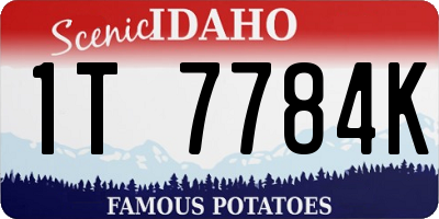 ID license plate 1T7784K