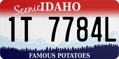 ID license plate 1T7784L