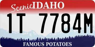ID license plate 1T7784M
