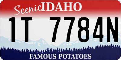ID license plate 1T7784N