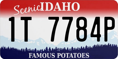ID license plate 1T7784P