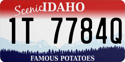 ID license plate 1T7784Q