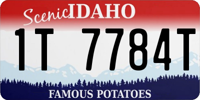 ID license plate 1T7784T