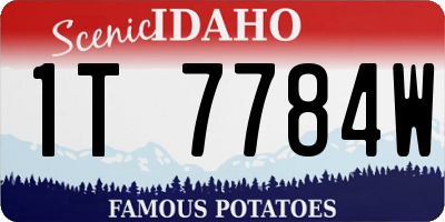 ID license plate 1T7784W