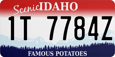 ID license plate 1T7784Z