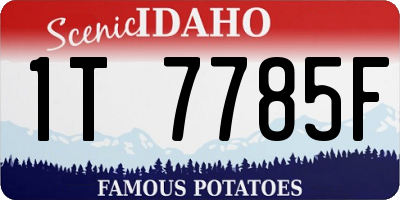 ID license plate 1T7785F