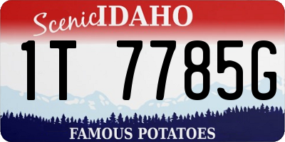 ID license plate 1T7785G